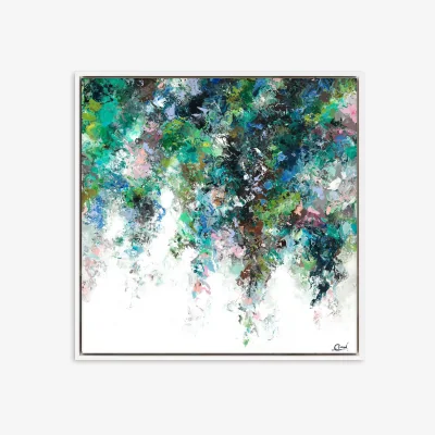 John Lewis Maria Esmar - 'The Ivy' Abstract Canvas Print, 84.5 x 84.5cm, Green/Multi