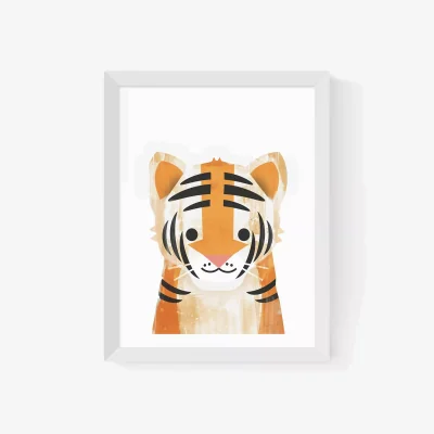 John Lewis EAST END PRINTS Dan Hobday 'Tiger' Framed Print