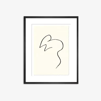 John Lewis Pablo Picasso - 'Souris' Mouse Sketch Framed Print, 47 x 37cm, Black/White