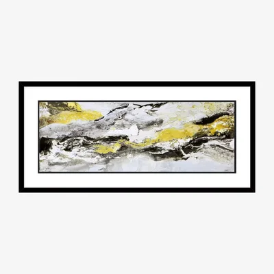John Lewis Caroline Ashwood - Glen Mist Framed Print & Mount, 48.5 x 103.5cm, Gold