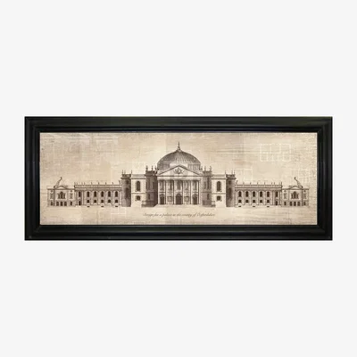 John Lewis Palace In Oxfordshire - Framed Print, 103 x 42cm