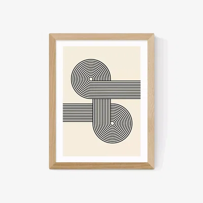 John Lewis EAST END PRINTS Luxe Poster Co. 'Retro Waves' Framed Print