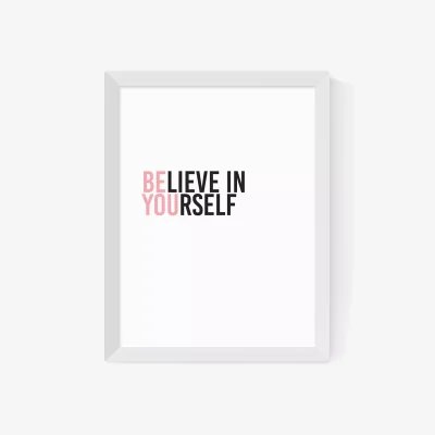 John Lewis EAST END PRINTS Colour TV 'Believe In Yourself' Framed Print