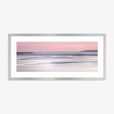John Lewis Lynne Douglas - 'Silver Sands' Framed Print & Mount, 49.5 x 104.5cm, Pink