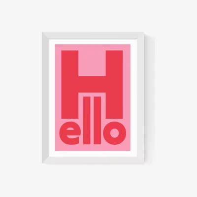 John Lewis EAST END PRINTS Rocket Jack 'Hello' Framed Print