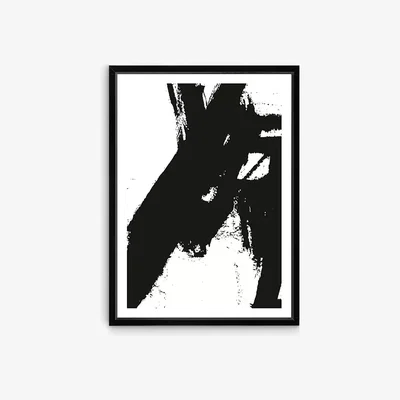 John Lewis Nero 4 - Framed Print & Mount, 76 x 56cm, Black