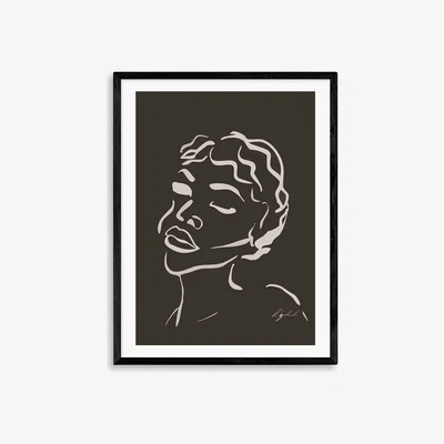 John Lewis EAST END PRINTS Hali Igwelaezoh 'Soft Gaze' Framed Print