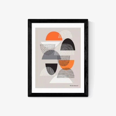 John Lewis EAST END PRINTS Eloise Renouf 'Simple Shapes No.3' Framed Print