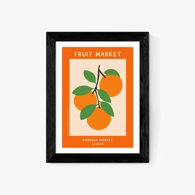 John Lewis EAST END PRINTS Luxe Poster Co. 'Borough Market Fruit' Framed Print
