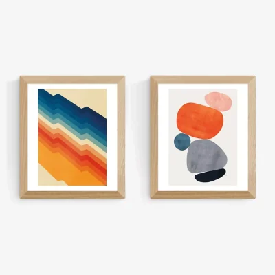 John Lewis EAST END PRINTS Tracie Andrews 'Abstract' Framed Prints, Set of 2