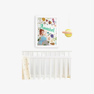 John Lewis John Lewis Personalised Mermaid Framed Print