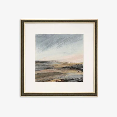 John Lewis John Lewis Tofuty Klein 'Quiet Horizon' Framed Print & Mount, 49 x 49cm, Blue/Gold