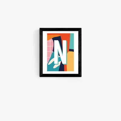 John Lewis EAST END PRINTS Sei and Ru 'N Letter' Framed Print