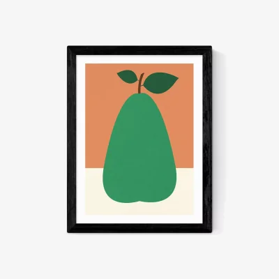 John Lewis EAST END PRINTS Rosi Feist 'Green Pear' Framed Print