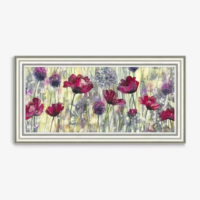 John Lewis John Lewis Catherine Stephenson 'Raspberry Poppy' Framed Print, 58 x 113cm