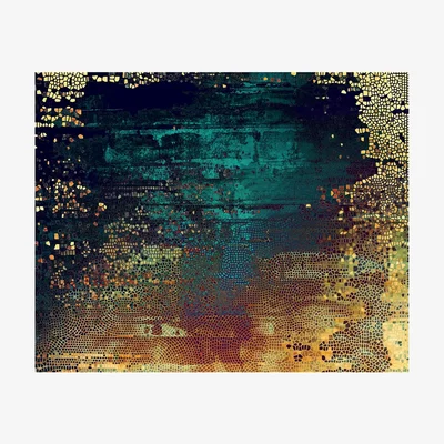 John Lewis Textured Abstract Canvas Print, 61 x 76cm, Blue/Yellow