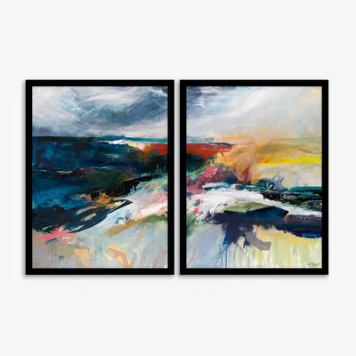 John Lewis Georgia Elliot - 'Unforgiving Elements I & II' Framed Prints, Set of 2, 84.5 x 64.5cm, Multi