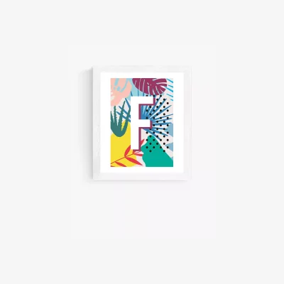 John Lewis EAST END PRINTS Sei and Ru 'F Letter' Framed Print