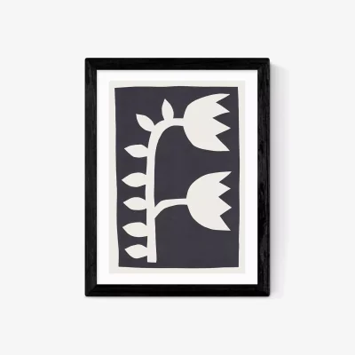 John Lewis EAST END PRINTS Alisa Galitsyna 'Black Tulips II' Framed Print