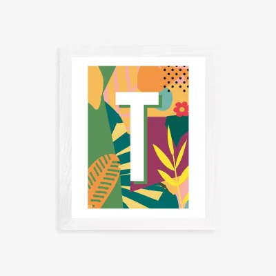 John Lewis EAST END PRINTS Sei and Ru 'T Letter' Framed Print