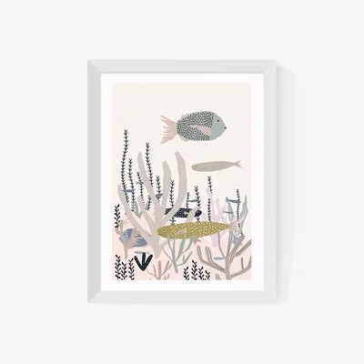 John Lewis EAST END PRINTS Ani Vidotto 'Life Under the Sea' Framed Print