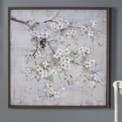 Knees Spring 84cm x 84cm Blossom Framed Art