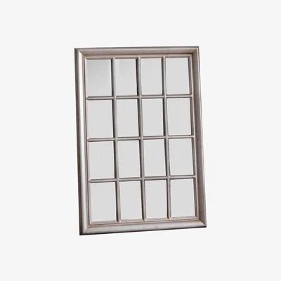 Knees Rosia Medium Rectangle Wall Mirror - Silver