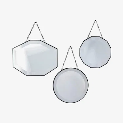 Knees Potton Small Irregular Scatter Set Mirror - Silver (Set of 3)