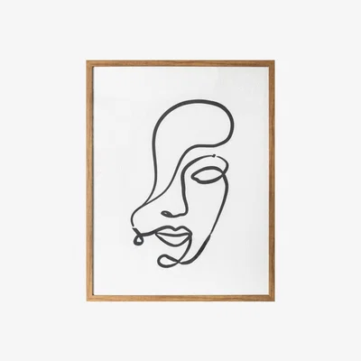 Knees Contour 91cm x 71cm Line Drawing Framed Print