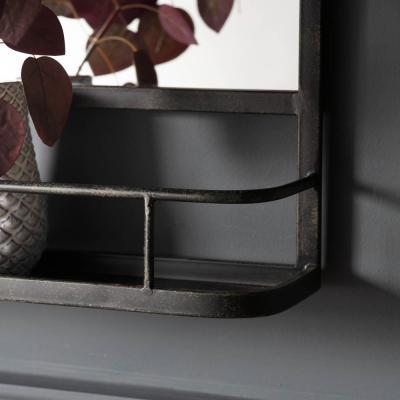 Knees Waldo Medium Rectangle Wall Mirror - Grey