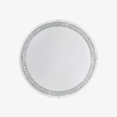 Knees Hank Medium Round Wall Mirror - Silver