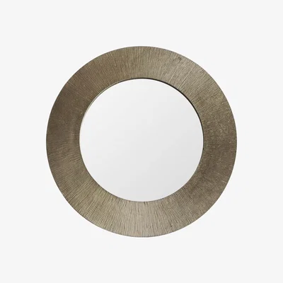 Knees Rain 66cm Medium Round Wall Mirror - Brass