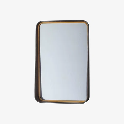 Knees Adalia Medium Rectangle Wall Mirror - Black