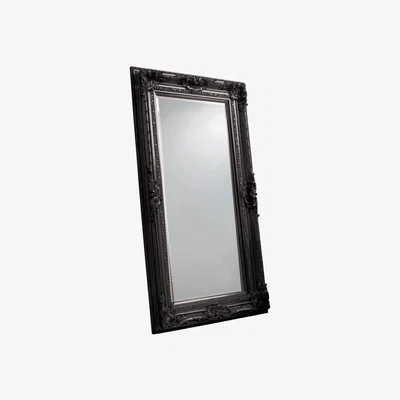 Knees Bessan Extra Large Rectangle Leaner Mirror - Black
