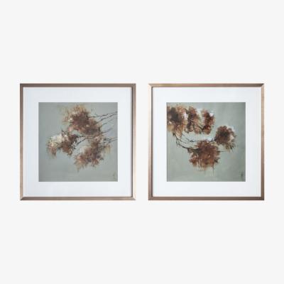 Knees Autumn Floral Framed Art Set of 2