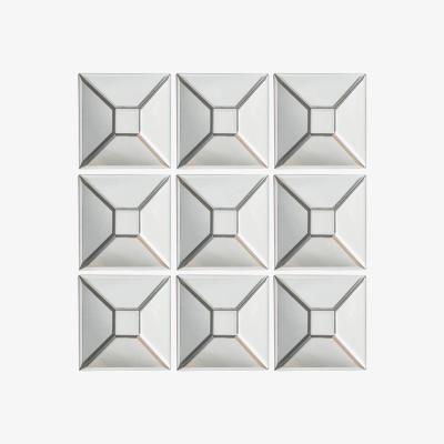 Knees Marl Small Square Scatter Set Mirror - Clear (Set of 9)