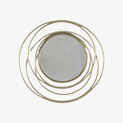 Knees Juliann Large Round Wall Mirror - Gold