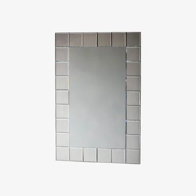 Knees Shila Medium Rectangle Wall Mirror - Silver