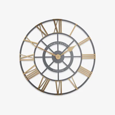 Knees Thomas Kent 61cm Evening Star Grand Clock - Brass
