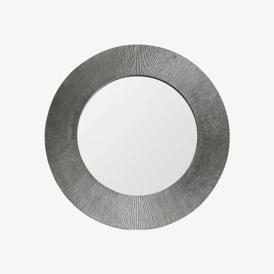 Knees Rain 60cm Medium Round Wall Mirror - Silver