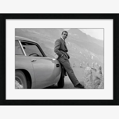 Knees James Bond Aston Martin 60 x 80cm Framed Wall Art