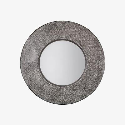 Knees Basso Medium Round Wall Mirror - Black