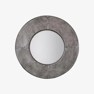 Knees Basso Medium Round Wall Mirror - Black