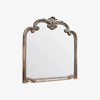 Knees Hastings Large Rectangle Overmantle Mirror - Silver