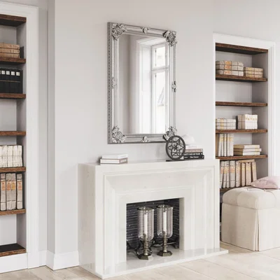 Knees Rossini Large Rectangle Wall Mirror - Silver