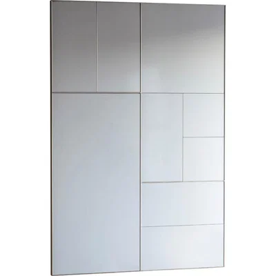Knees Chantel Large Rectangle Wall Mirror - Silver
