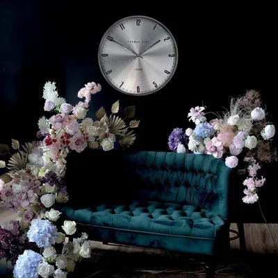 Knees Thomas Kent 53cm Jewel Wall Clock - Platinum