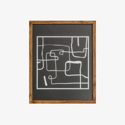 Knees Ros 50cm x 40cm Line Drawing Framed Art