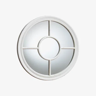 Knees Ballymena Medium Round Wall Mirror - White