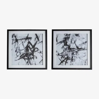 Knees Monochrome Abstract Art Set of 2